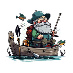 Fishermans Relax! Bring some fishing relaxation to your home with this illustration