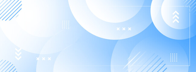 Banner modern background .geometric style, blue and white color gradation