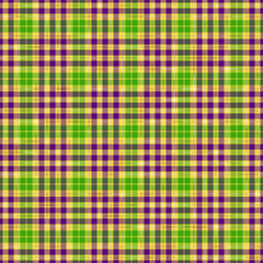 Mardi Gras Plaid Seamless Pattern - Colorful repeating pattern design