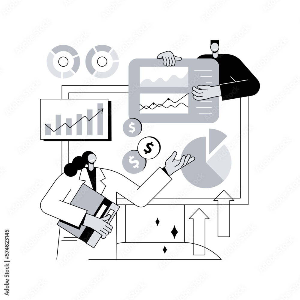 Poster enterprise it management abstract concept vector illustration. it software solutions, enterprise arc