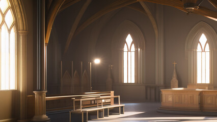 A Church's Architecture: A Testimony to Human Creativity and Devotion, Generative AI