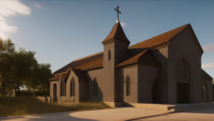 The Majestic Beauty of a Church: An Iconic Symbol of Faith and Community, Generative AI