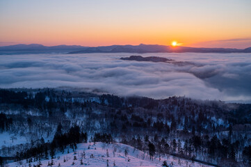 美幌峠から雲海と朝日