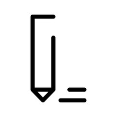 Write Lines Icon Vector Symbol Design Illustration