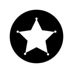 Sherif star icon for apps and web sites trendy style on white background