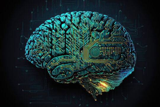 Illustration about artificial intelligence.