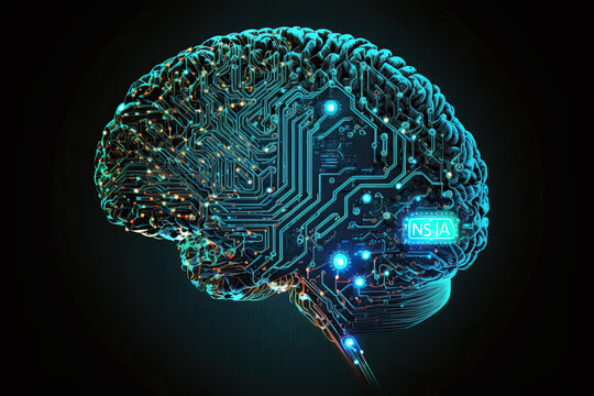 Illustration about artificial intelligence.
