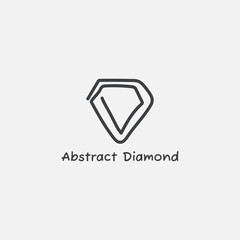 Abstract diamond logo from lines.