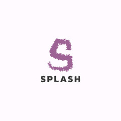 S letter logo in splash style.