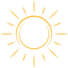 Sun icon for your web design, logo, UI. illustration