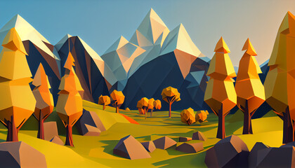 Low poly 3D background