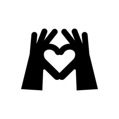 Heart made fingers. Valentine day. Romantic love. Vector concept. Heart symbol. Love icon. Vector illustration.