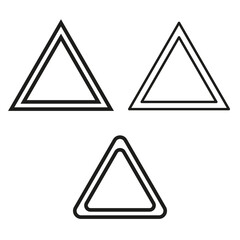 Abstract three triangles icon. Vector illustration.