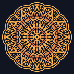 Decorative elements luxury ornament pattern gradient mandala design
