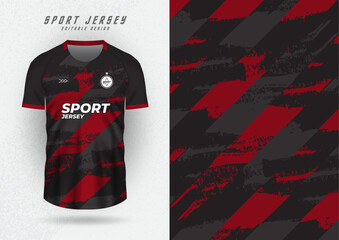 Background for sports jersey, soccer jersey, running jersey, racing jersey, black and red pattern.