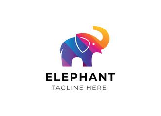elephant logo vector icon illustration