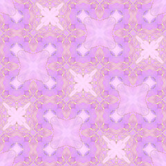 Abstract Watercolor Background with Pink Ink Waves and Golden Splashes. Modern and Elegant Design for wrapping paper, wallpaper, fabric, decorating and backdrop. Illustration of repeating image.