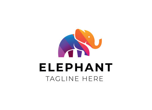elephant logo vector icon illustration