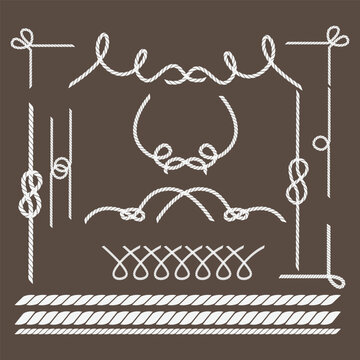 vector rope frame design background