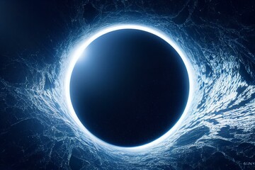 Fototapeta Black Hole in space. Generative AI obraz