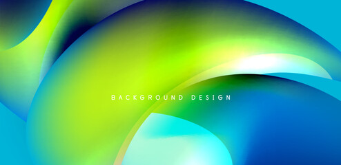 Beautiful liquid shapes with fluid colors abstract background