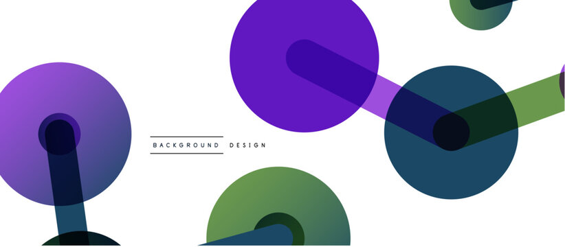 Abstract background. Round dots connected by lines. Trendy techno business template for wallpaper, banner, background or landing