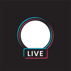 Live tiktok frame design vector eps file Adobe illustrator 