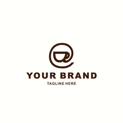 coffee cup logo in symbol shape suitable for your coffee shop