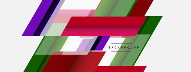 Vector background. Abstract overlapping color lines design with shadow effects. Illustration for wallpaper banner background or landing page