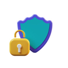 Security in 3d render style