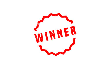 WINNER stamp rubber with grunge style on white background.