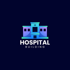 Vector Logo Illustration Hospital Gradient Colorful Style