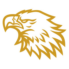 Gold Eagle Hawk Golden Falcon Logo Design 