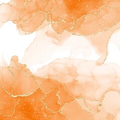 Fototapeta premium background, orange, watercolor, gold, watercolour