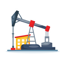 oil drill industry vector illustration