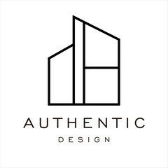 modern house or home building icon logo design template vector