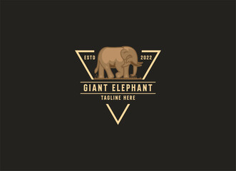 elephant logo vector icon illustration