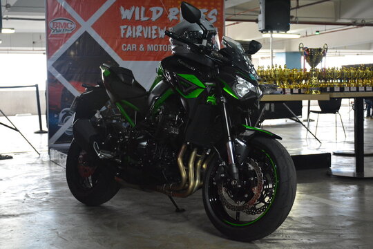 Kawasaki z900 motorcycle at wild rides Fairview Terraces in Quezon City, Philippines