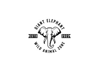elephant logo vector icon illustration