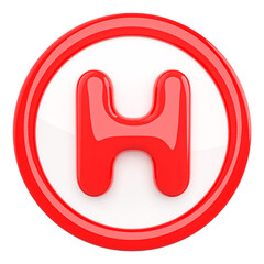 Letter H 3d Alphabet . 3d text