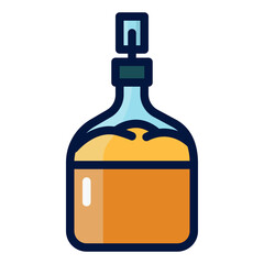 beer fermentation filled outline icon