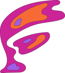 Psychedelic Retro Rainbow Element