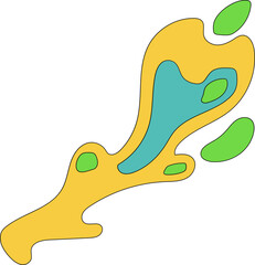 Psychedelic Retro Rainbow Element