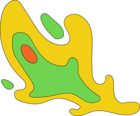 Psychedelic Retro Rainbow Element