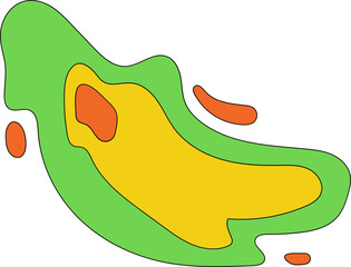 Psychedelic Retro Rainbow Element