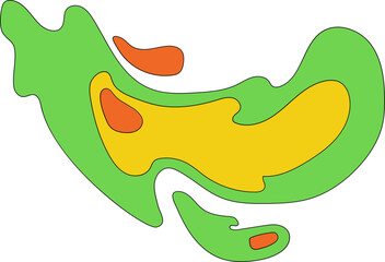 Psychedelic Retro Rainbow Element