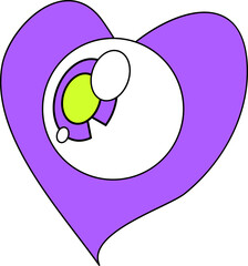 Psychedelic Icon Illustration Element