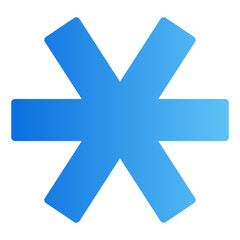 Obraz premium asterisk gradient icon