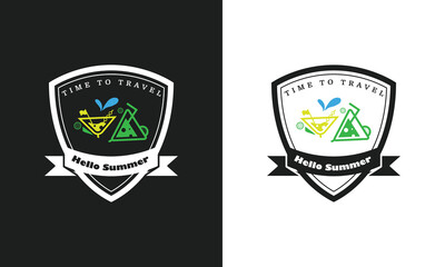 Hello summer travel t-shirt design