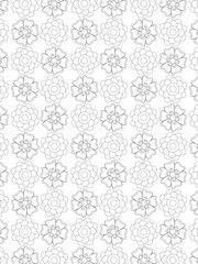 vector pattern. 
Beautiful black and white illustration for adult coloring book with rectangle abstract linear tribal pattern